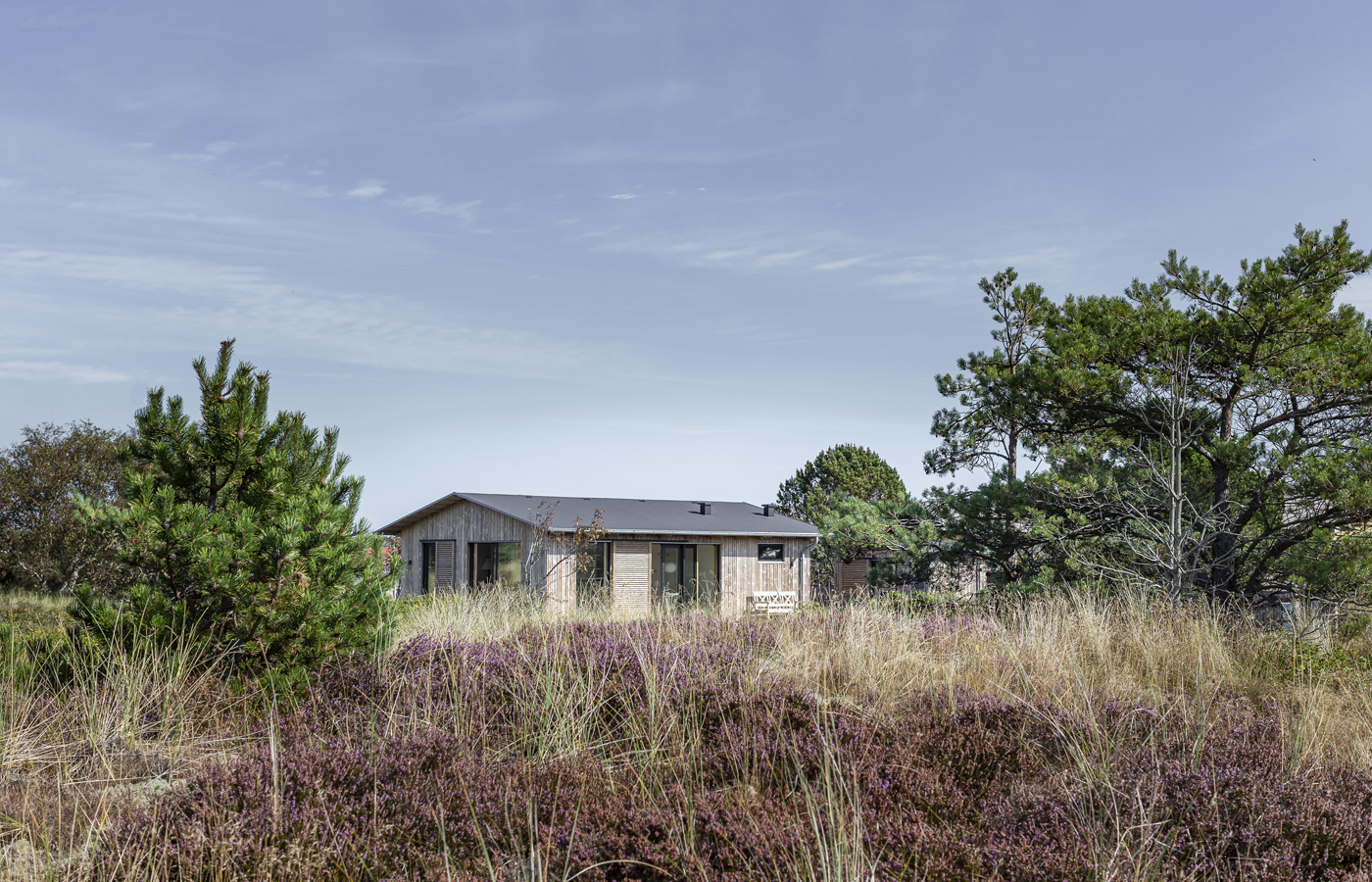 Lille sommerhus i Skagen på kanten af by og hede landskab — Fritidshuse i Skagen
