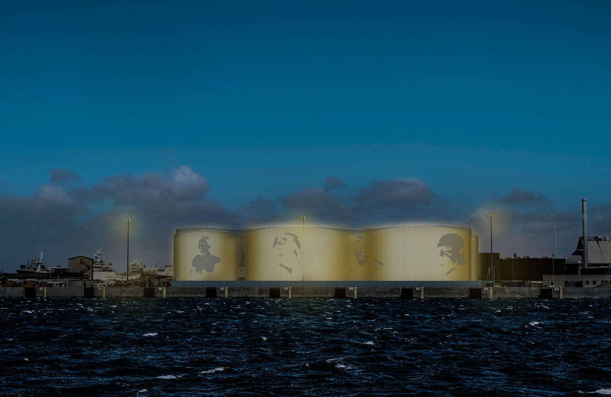 Udsmykning af olietanke, Skagen Havn — Design i Skagen, billede 3